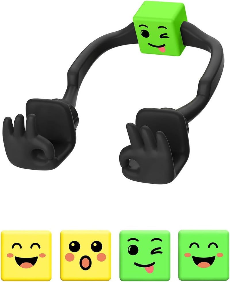 CALDEVER Valentines Day Gifts for Teens Boys Kids Cell Phone Stand: OK Sign Phone Holder for Desk with Mood Cube Mens Gifts for Men Women Adults Teenage Girls Birthday Funny Cool Gadgets Ideas Gifts for Easter - Image 1